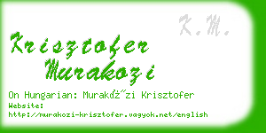 krisztofer murakozi business card